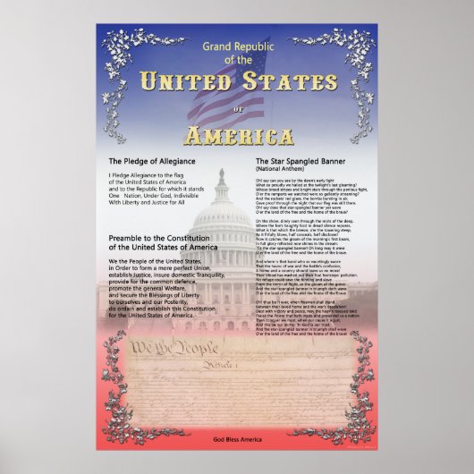 Grote Republiek van de Verenigde Staten Poster (Voorkant)