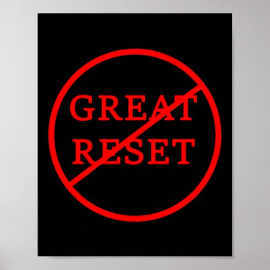 Grote Reset Nee Weersta Nieuwe Wereldorde Globy Poster (Voorkant)