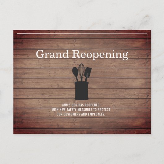 Grote restaurants die restaurants met voedsel bewe briefkaart (Voorkant)