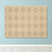 Grote Retro Argyle Wall Art Canvas Afdruk (Insitu (Houten vloer))