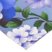 Grote Retro Blauwe Roos Bloem Tafelkleed (Gekanteld)