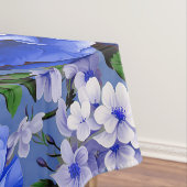 Grote Retro Blauwe Roos Bloem Tafelkleed (Voorbeeld)