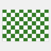 Grote Retro Checkerboard - Rood en Groene Kerstmis Inpakpapier Vel (Voorkant 2)