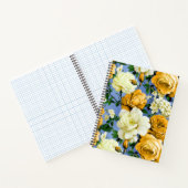 Grote Retro Gele Rose Bloem Notitieboek (Binnen)
