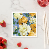 Grote Retro Gele Rose Bloem Servet (Insitu)