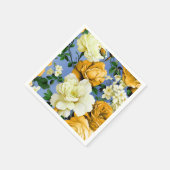 Grote Retro Gele Rose Bloem Servet (Hoek)