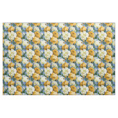 Grote Retro Gele Rose Bloem Textiel Stof (Yard (91,4 cm))