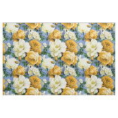 Grote Retro Gele Rose Bloem Textiel Stof (Fat Quarter)