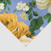 Grote Retro Gele Rose Bloem Tissuepapier (Detail)