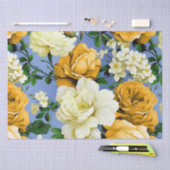 Grote Retro Gele Rose Bloem Tissuepapier (Craft)