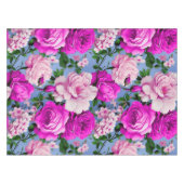 Grote Retro Paarse Rozen Bloem Tafelkleed (Voorkant (Horizontaal))