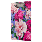Grote Retro Roze Rose Bloem Klembord (Links)