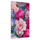 Grote Retro Roze Rose Bloem Klembord (Rechts)