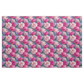 Grote Retro Roze Rose Bloem Stof (Yard (91,4 cm))