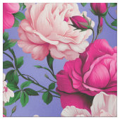 Grote Retro Roze Rose Bloem Stof (Close Up)