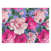 Grote Retro Roze Rose Bloem Tafelkleed (Voorkant (Horizontaal))