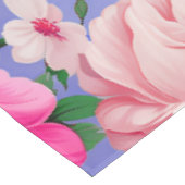 Grote Retro Roze Rose Bloem Tafelkleed (Gekanteld)