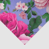 Grote Retro Roze Rose Bloem Tissuepapier (Detail)