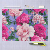 Grote Retro Roze Rose Bloem Tissuepapier (Craft)