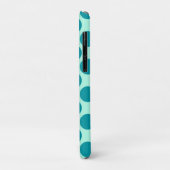 Grote retro-stippen - aqua en turquoise Case-Mate iPhone case (Achterkant/links)