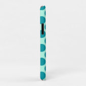 Grote retro-stippen - aqua en turquoise Case-Mate iPhone case (Achterkant/rechts)