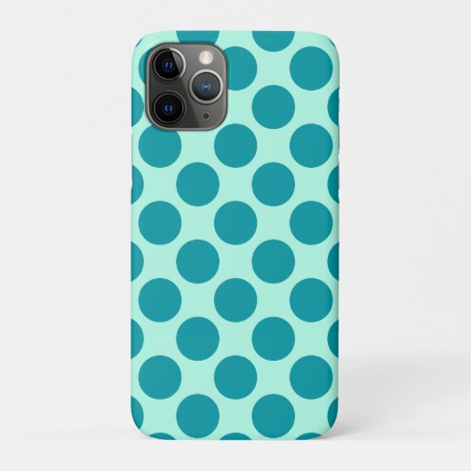 Grote retro-stippen - aqua en turquoise Case-Mate iPhone case (Achterkant)