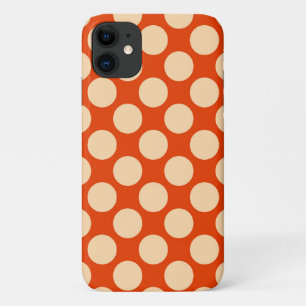 Grote retro-stippen - bleek sinaasappel en mandari Case-Mate iPhone case