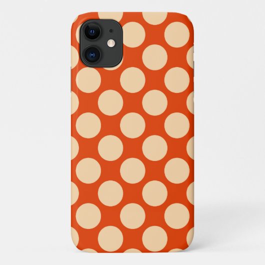 Grote retro-stippen - bleek sinaasappel en mandari Case-Mate iPhone case (Achterkant)
