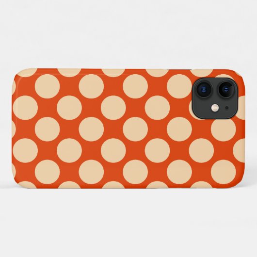 Grote retro-stippen - bleek sinaasappel en mandari Case-Mate iPhone case (Achterkant (horizontaal))