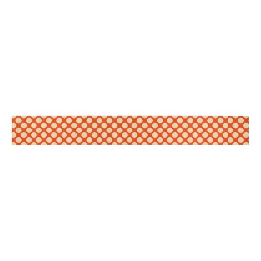 Grote retro-stippen - bleek sinaasappel en mandari grosgrain lint (Voorkant)