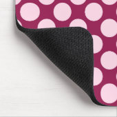 Grote retro-stippen - Bourgogne en rugroze Muismat (Hoek)