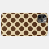 Grote retro-stippen - chocoladebruin en geelbruin Case-Mate iPhone case (Achterkant (horizontaal))