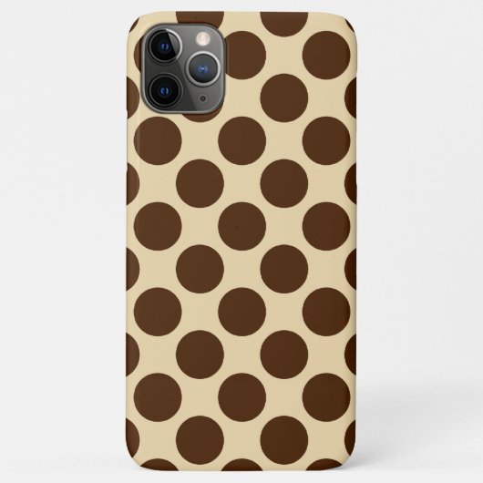 Grote retro-stippen - chocoladebruin en geelbruin Case-Mate iPhone case (Achterkant)