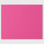 Grote Retro Stippen, Fuchsia en Pastel Roze Cadeaupapier (Vlak)