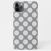Grote retro-stippen - grijstinten Case-Mate iPhone case (Achterkant)
