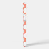 Grote retro stippen - koraalroze en wit Case-Mate iPhone case (Achterkant / Links)