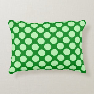 Grote retro-stippen - nertsen groen en smaragd accent kussen