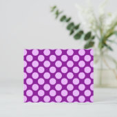 Grote retro stippen - orchidee en paars briefkaart (Staand voorkant)