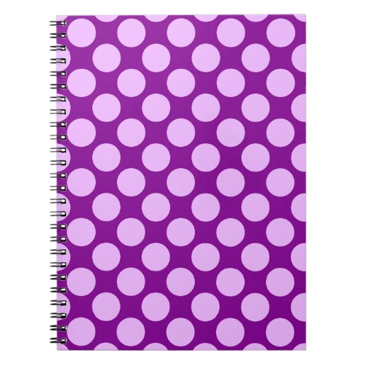 Grote retro stippen - orchidee en paars notitieboek (Voorkant)