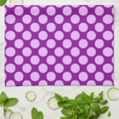 Grote retro-stippen - orchidee en paars theedoek (Gevouwen)