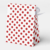 Grote retro stippen - rood en wit bedankdoosjes (Achterkant)