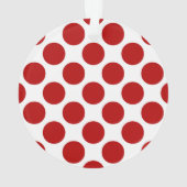 Grote retro stippen - rood en wit ornament (achterkant)