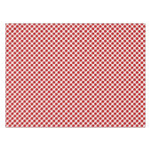 Grote retro stippen - rood en wit tafelkleed (Voorkant (Horizontaal))
