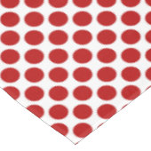 Grote retro stippen - rood en wit tafelkleed (Gekanteld)