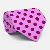 Grote retro-stippen - schuim op een orchidee achte stropdas (Opgerold)