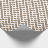 Grote retro-stippen - tauptan en wit cadeaupapier (Hoek)