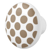 Grote retro-stippen - tauptan en wit keramische knop (Rechts)