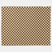 Grote retro-stippen - tint en chocoladebruin fleece deken (Voorkant (Horizontaal))