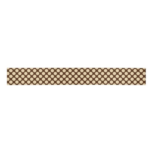 Grote retro-stippen - tint en chocoladebruin grosgrain lint (Voorkant)