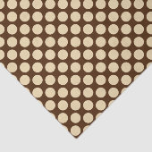 Grote retro-stippen - tint en chocoladebruin tissuepapier (Detail)